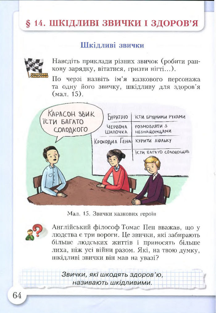 Підручник Основи здоров'я 4 клас Бех