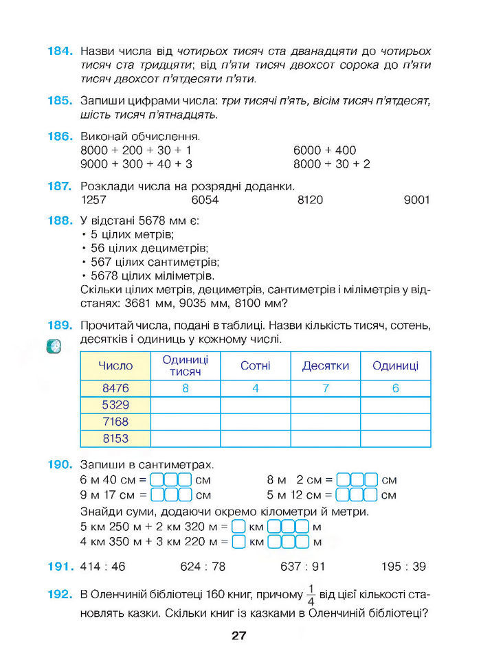 Математика 4 клас Будна