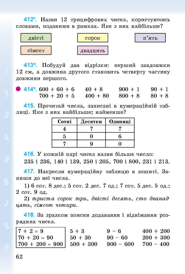 Підручник Математика 3 клас Богданович 2014