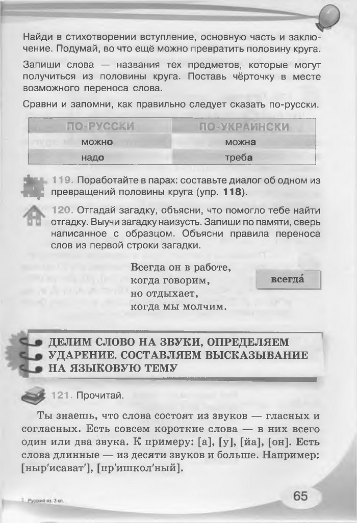 Русский язык 3 клас Лапшина