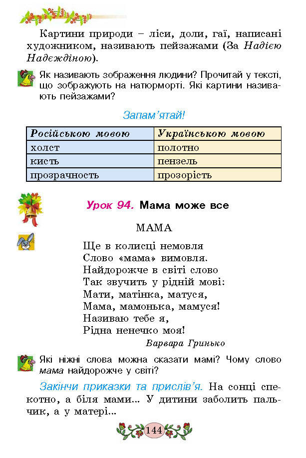 Українська мова 2 клас Гавриш