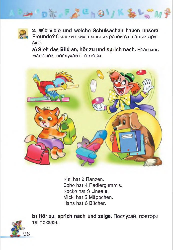 Німецька мова 2 клас Бориско