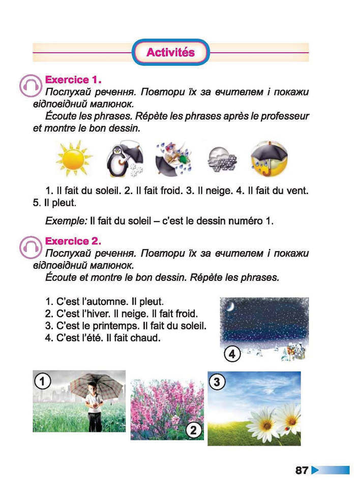 Підручник Французька мова 2 клас Чумак