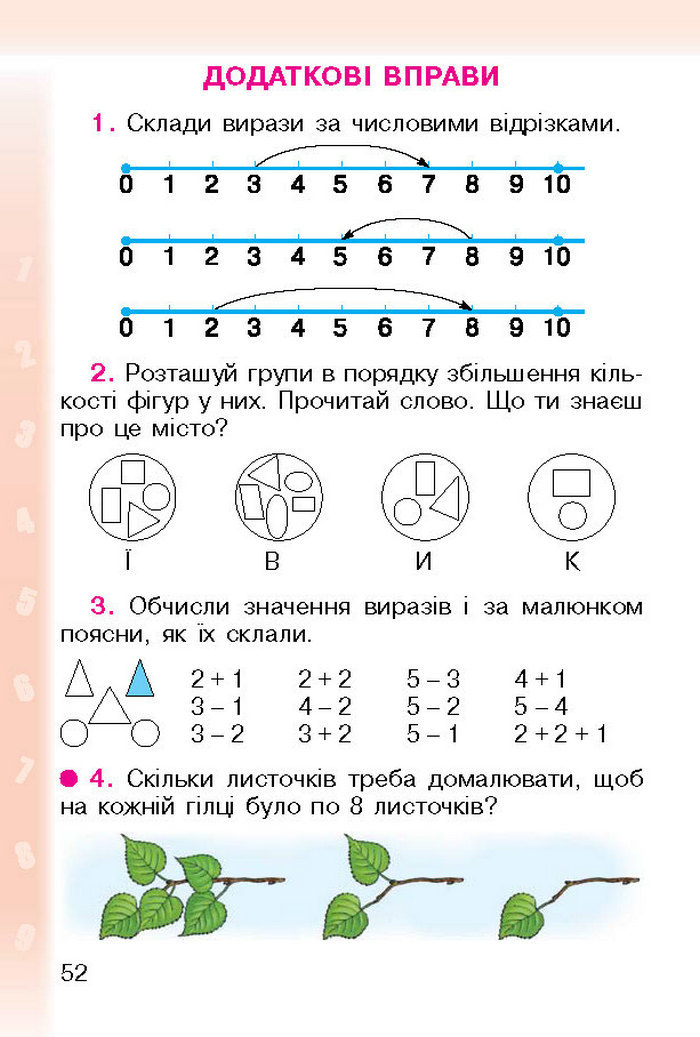 Підручник Математика 1 клас Богданович (Укр.)