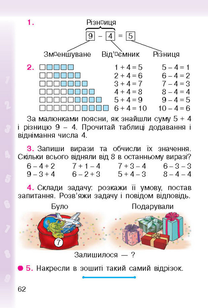 Підручник Математика 1 клас Богданович (Укр.)