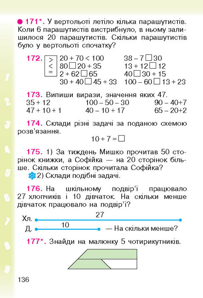 Підручник Математика 1 клас Богданович (Укр.)
