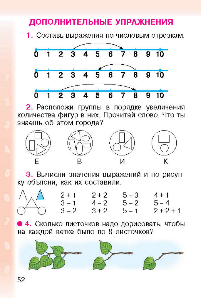 Математика 1 класс Богданович (Рус.)