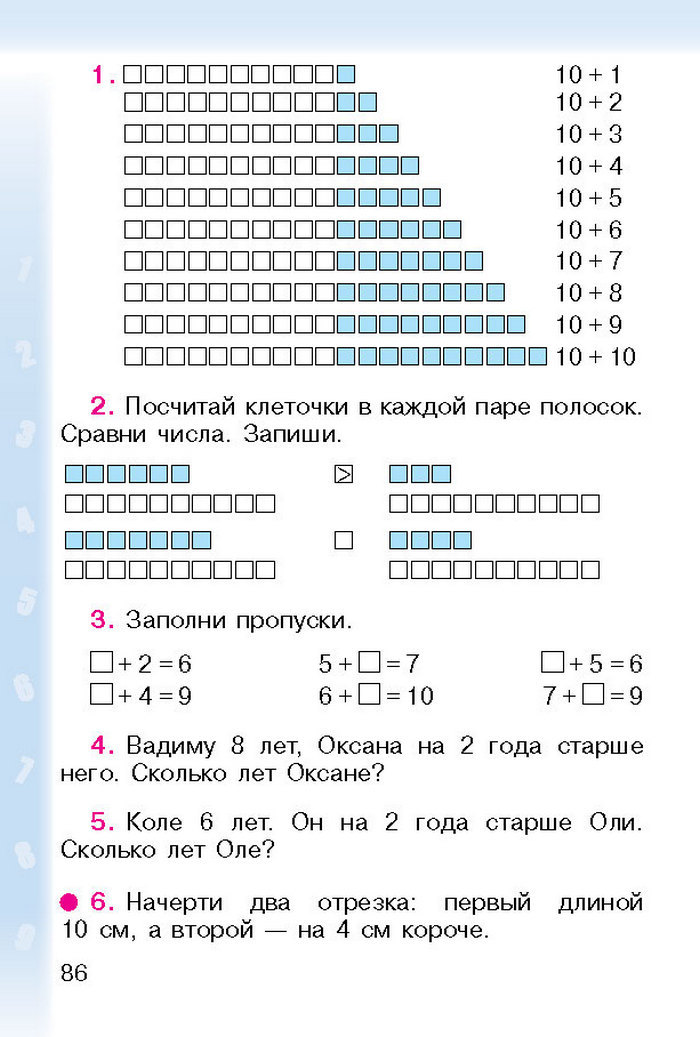 Математика 1 класс Богданович (Рус.)