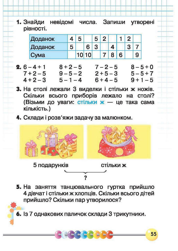 Підручник Математика 1 клас Рівкінд