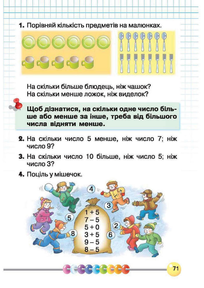 Підручник Математика 1 клас Рівкінд