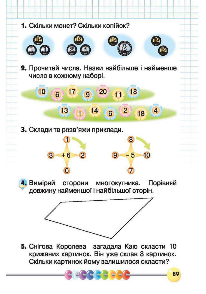 Підручник Математика 1 клас Рівкінд