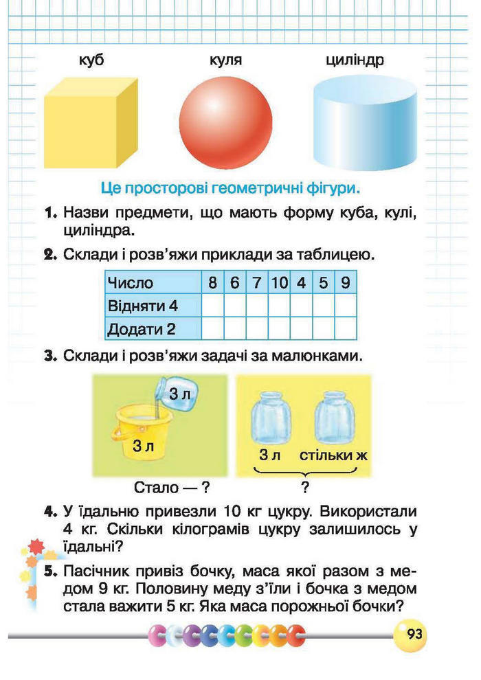 Підручник Математика 1 клас Рівкінд
