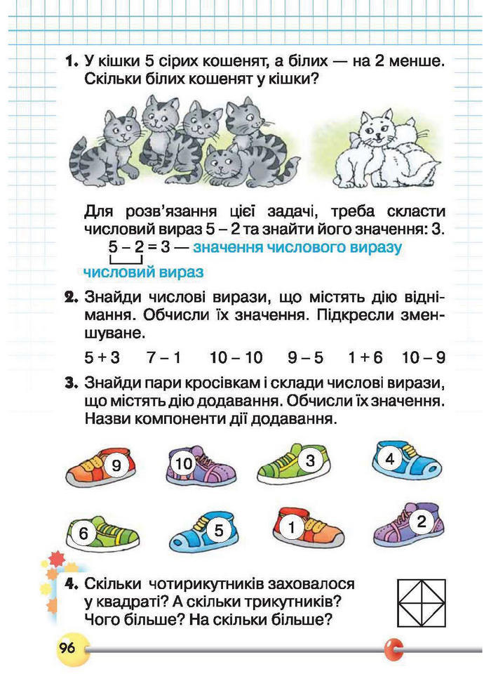 Підручник Математика 1 клас Рівкінд