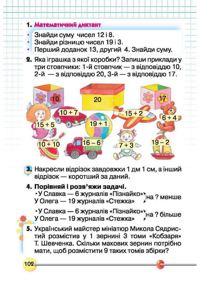 Підручник Математика 1 клас Рівкінд