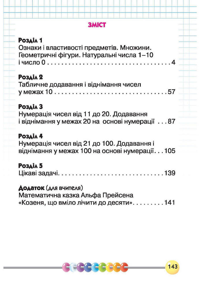 Підручник Математика 1 клас Рівкінд