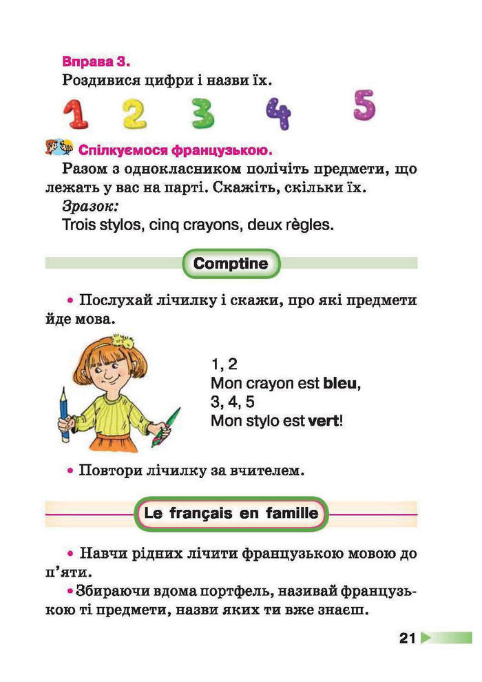 Французька мова 1 клас Чумак