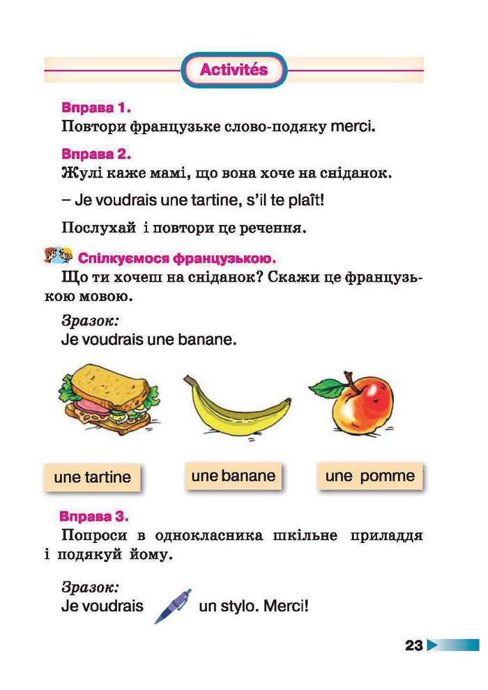 Французька мова 1 клас Чумак