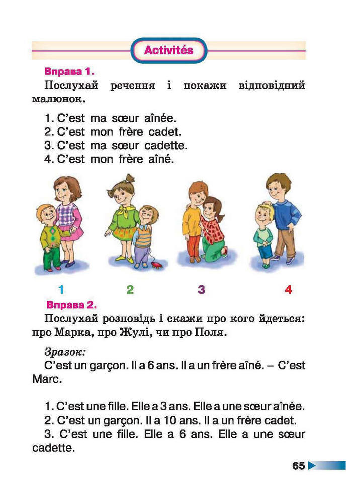 Французька мова 1 клас Чумак