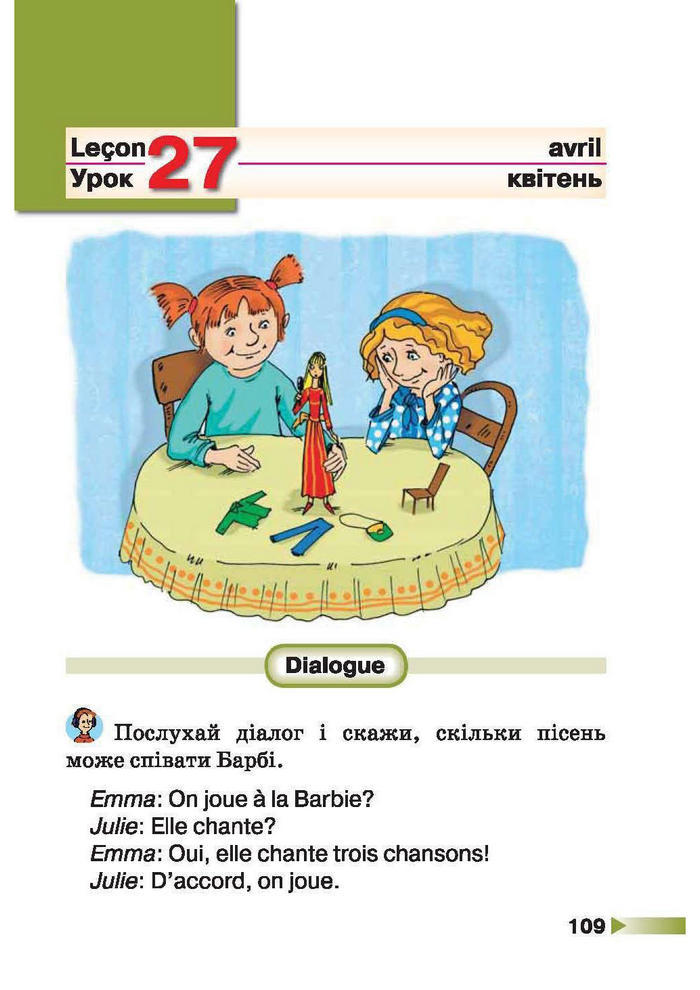 Французька мова 1 клас Чумак