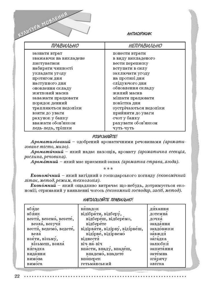 Підручник Українська мова 9 клас Заболотний (Укр.)