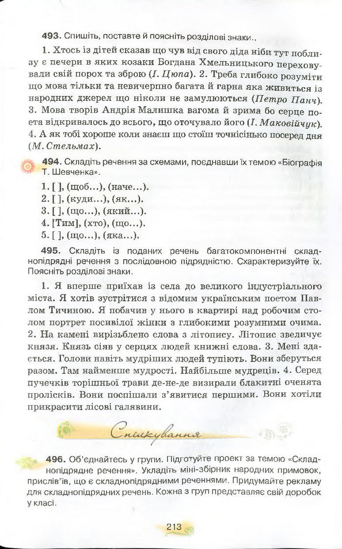 Українська мова 9 клас Тихоша (Поглиб.)