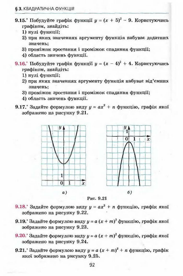 Алгебра 9 клас Мерзляк (з поглибленим вивченням)