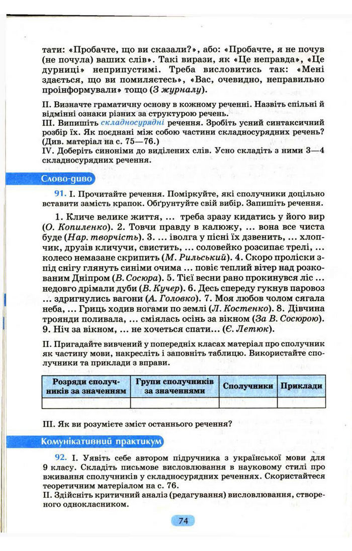 Українська мова 9 клас Пентилюк