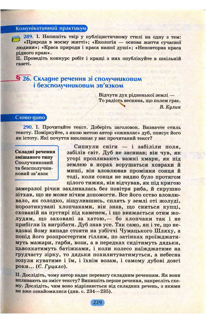 Українська мова 9 клас Пентилюк