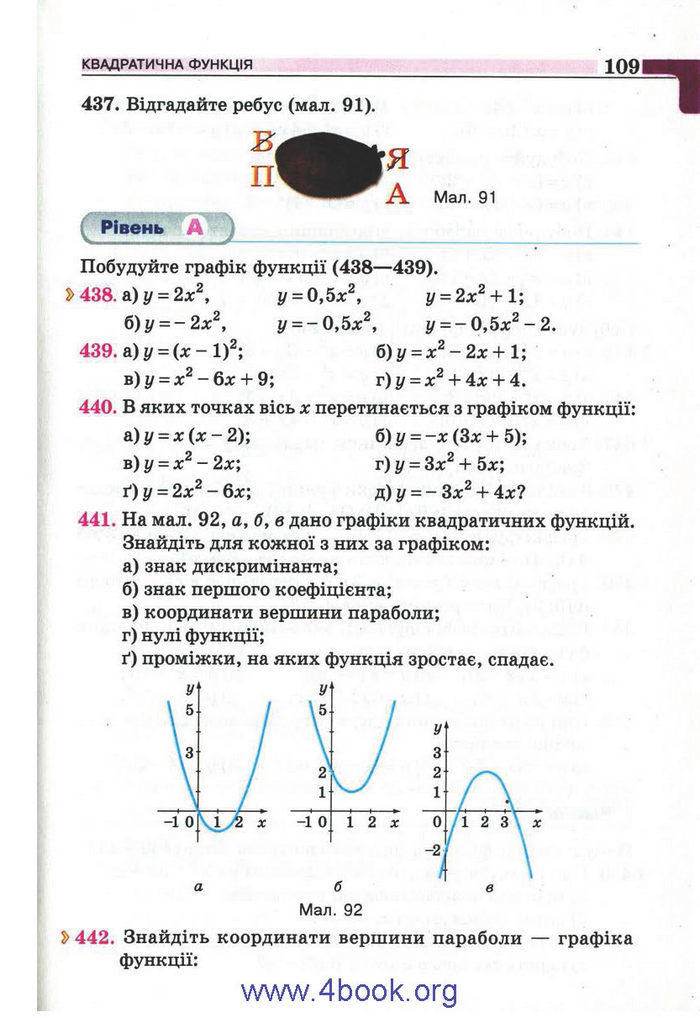 Підручник Алгебра 9 клас Бевз