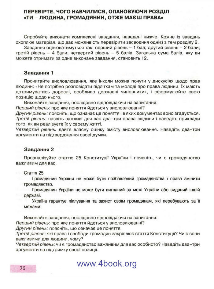 Правознавство 9 клас Пометун