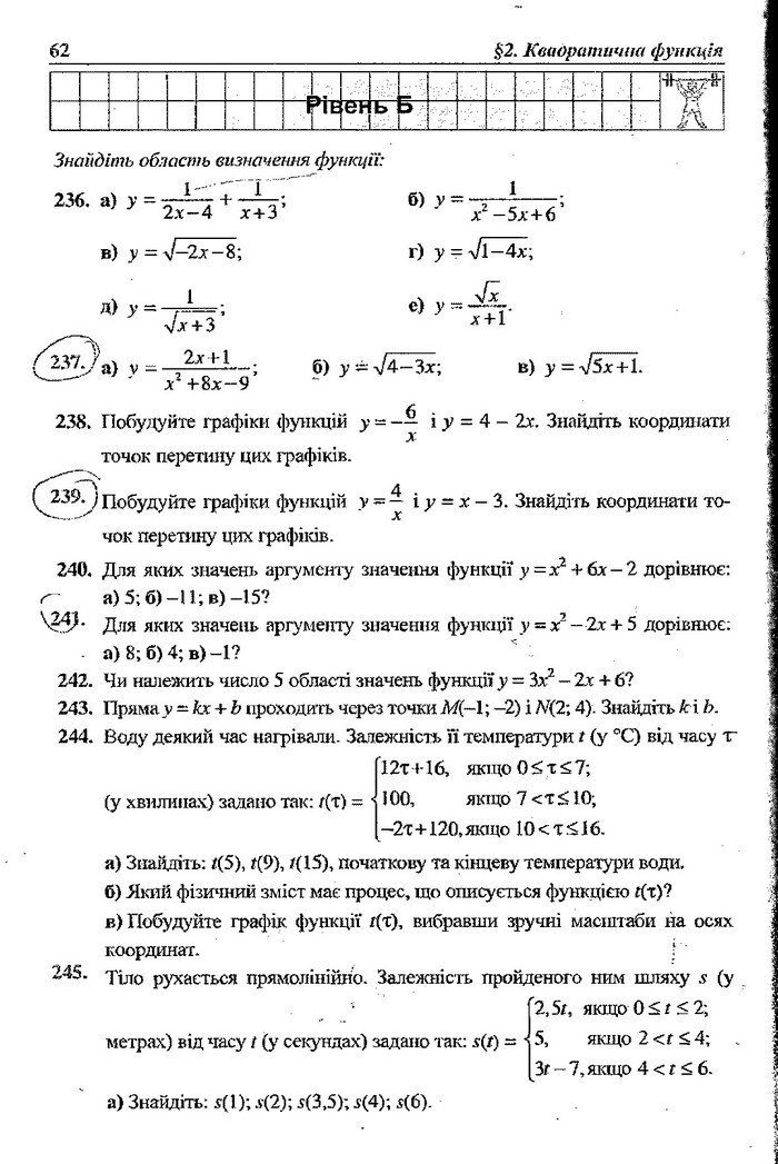 Алгебра 9 клас Кравчук