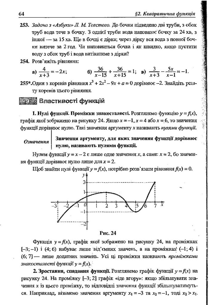 Алгебра 9 клас Кравчук