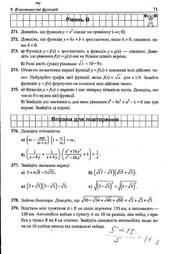 Алгебра 9 клас Кравчук