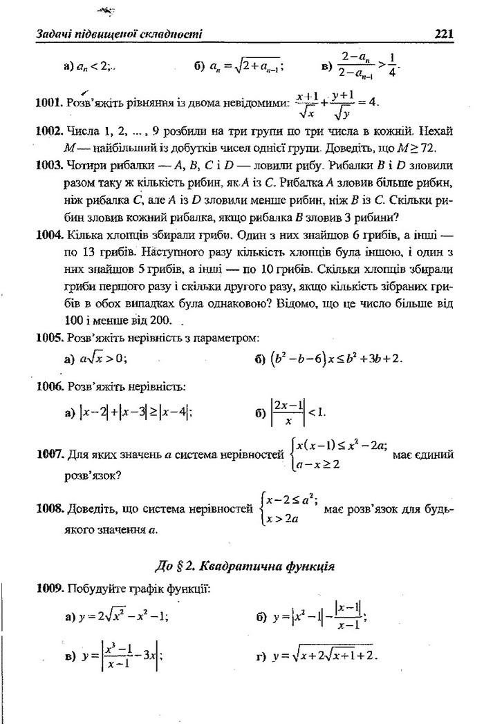 Алгебра 9 клас Кравчук