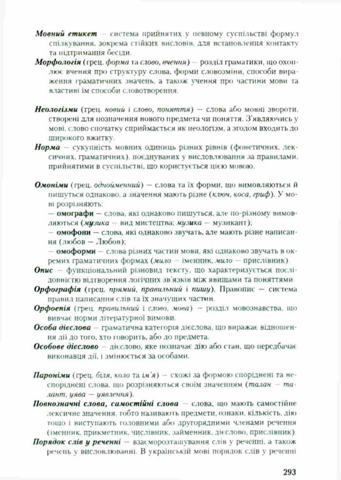 Підручник Українська мова 9 клас Єрмоленко