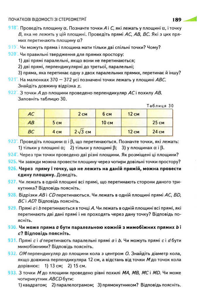 Підручник Геометрія 9 клас Бурда