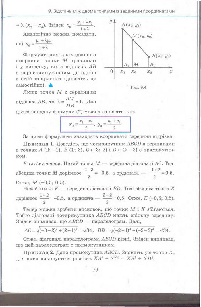 Геометрія 9 клас Мерзляк (Погл.)