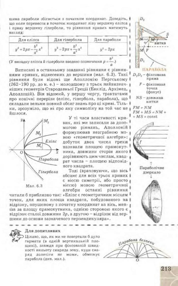 Підручник Геометрія 9 клас Апостолова