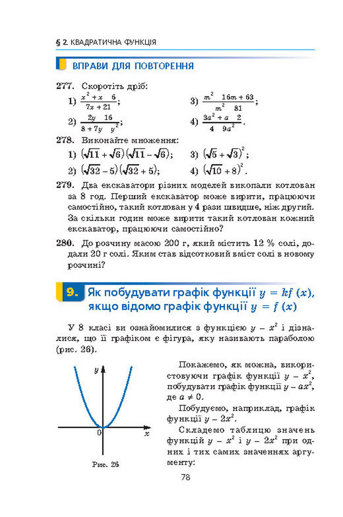 Алгебра 9 клас Мерзляк (Академический уровень)