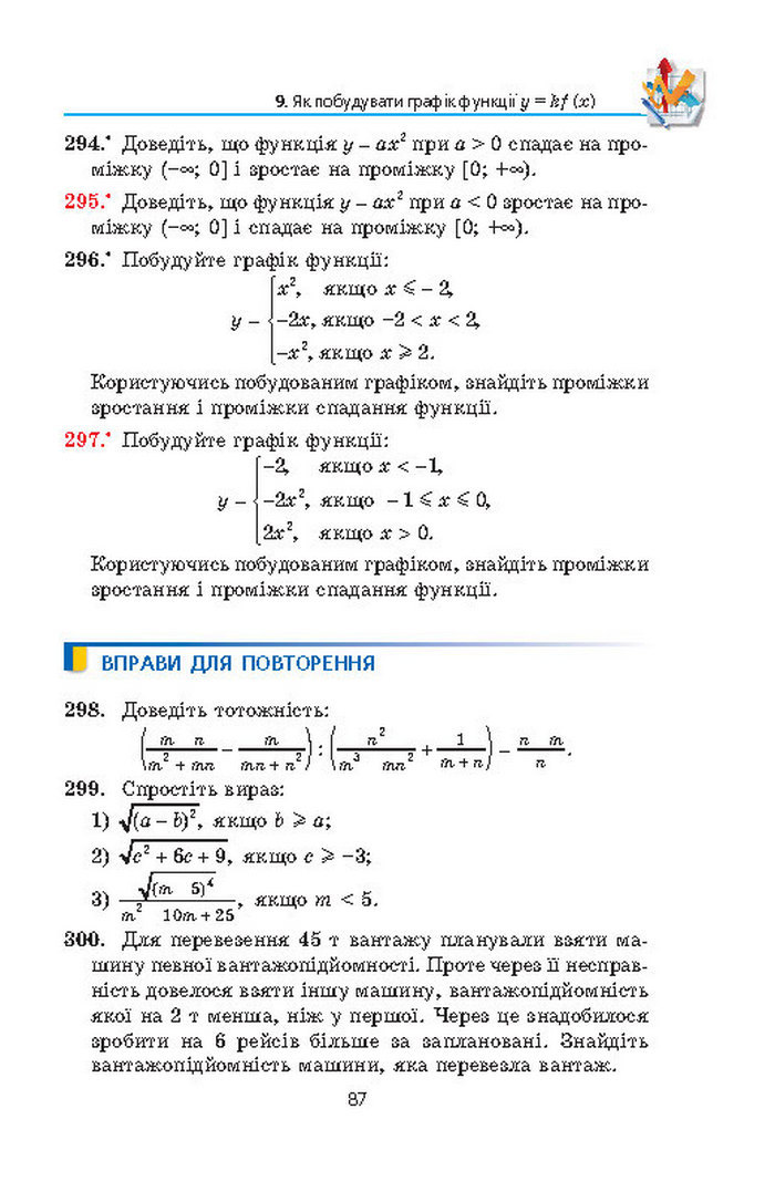 Алгебра 9 клас Мерзляк (Академический уровень)