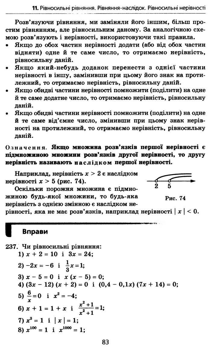 Алгебра 10 клас Мерзляк Профільний рівень