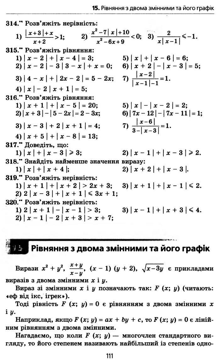 Алгебра 10 клас Мерзляк Профільний рівень