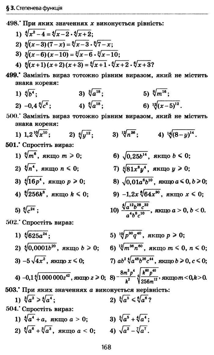 Алгебра 10 клас Мерзляк Профільний рівень