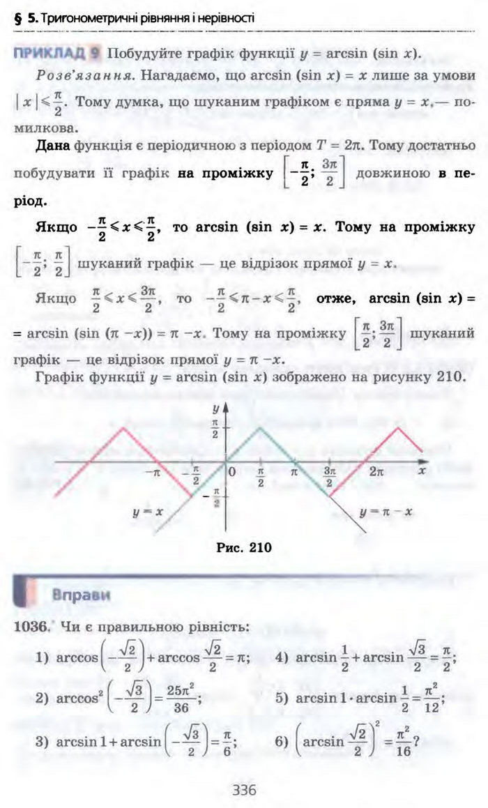 Алгебра 10 клас Мерзляк Профільний рівень