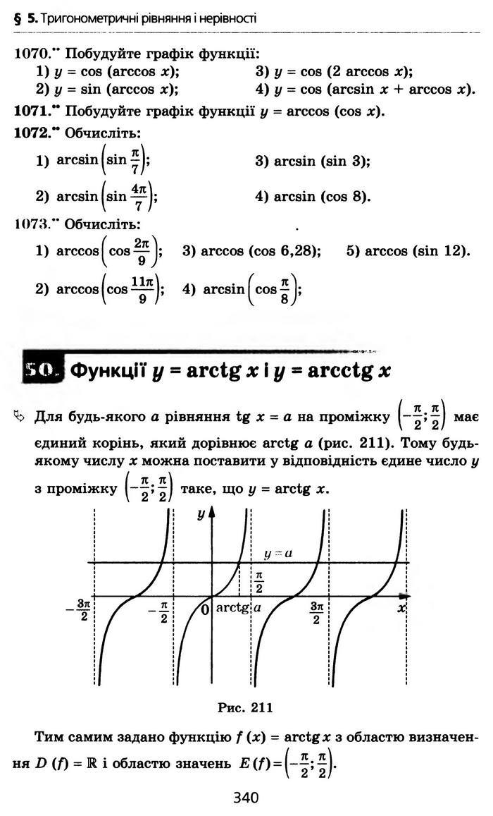 Алгебра 10 клас Мерзляк Профільний рівень