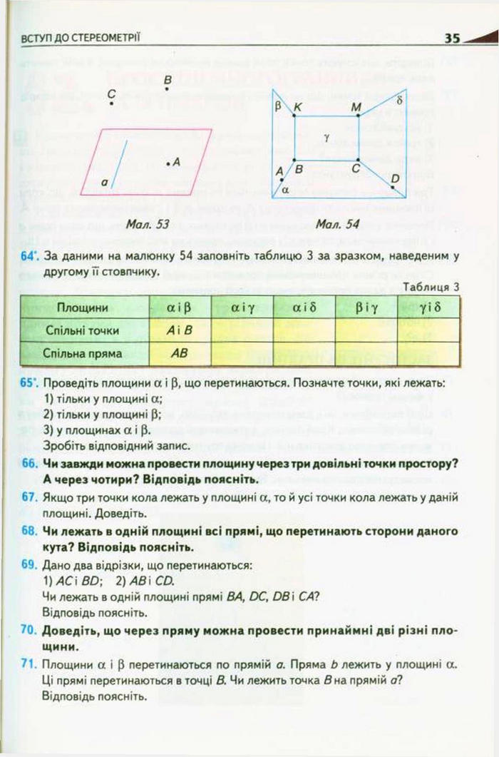 Підручник Геометрія 10 клас Бурда