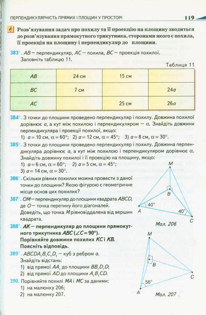 Підручник Геометрія 10 клас Бурда