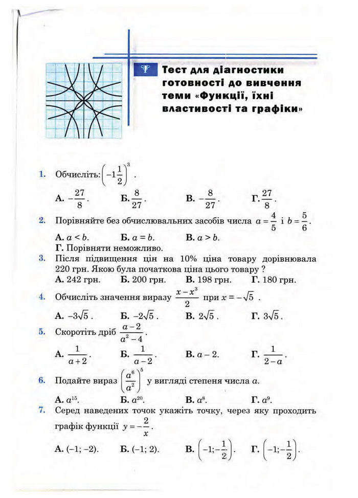 Підручник Математика 10 клас Афанасьєва