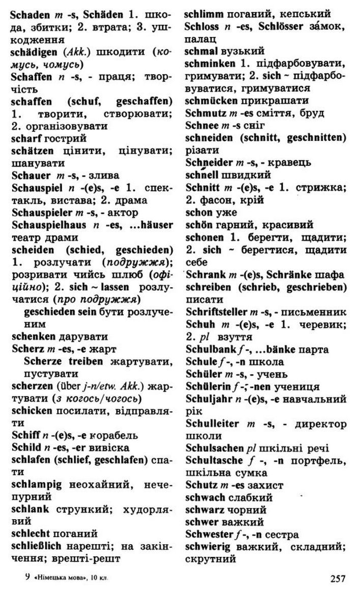 Німецька мова 10 клас Басай