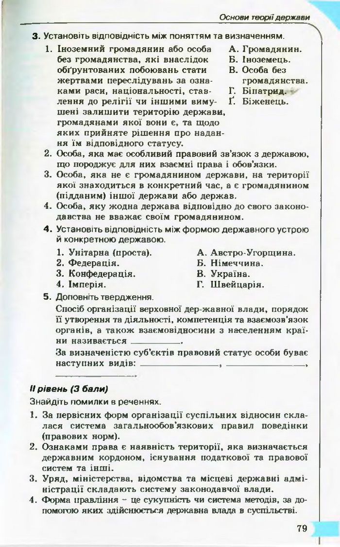 Підручник Правознавство 10 клас Гавриш